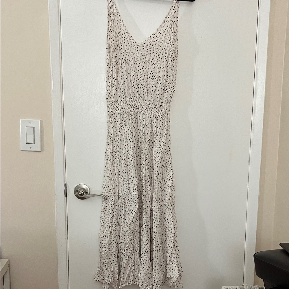 Aura Cream and Black Maxi Dress
